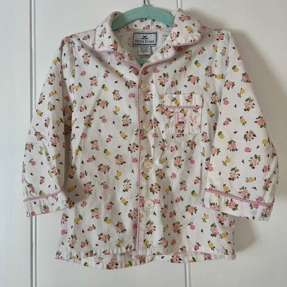 Petit Plume Kid's Twill Floral Pajama Set - Picture 2 of 8